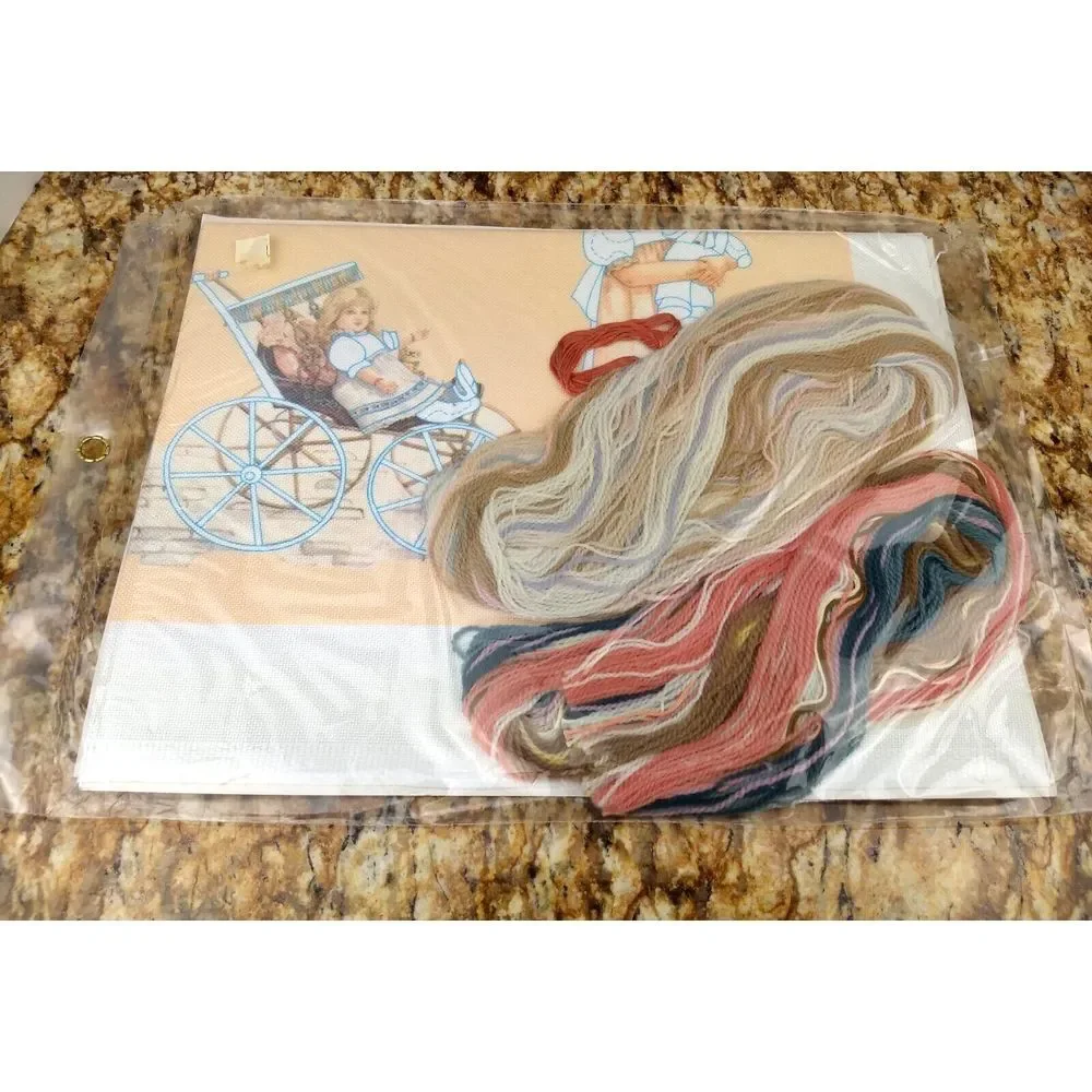 NEEDLE TREASURES Embroidery Crewel Stitchery Kit Jan Hagara‎ IN LINE Vintage NOS